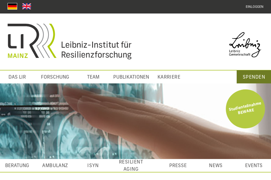 Cover: BEWARE | LIR Mainz - Leibniz-Institut für Resilienzforschung