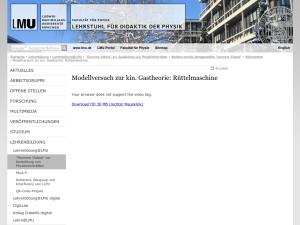 Cover: Modellversuch zur kin. Gastheorie: Rüttelmaschine - Lehrstuhl für Didaktik der Physik - LMU München