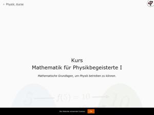 Cover: Kurs: Mathematik für Physikbegeisterte 1