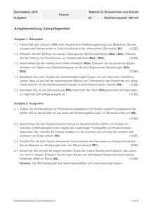 Cover: Abituraufgaben Niedersachsen 2018 Chemie Kurs auf erhöhtem Anforderungsniveau (eA) Aufgabe 1