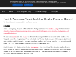 Cover: Faust 1: Zueignung, Vorspiel auf dem Theater, Prolog im Himmel | herrlarbig.de