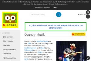 Cover: Klexikon – das Kinderlexikon: Country-Musik