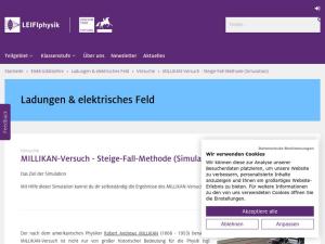 Cover: MILLIKAN-Versuch - Steige-Fall-Methode (Simulation)