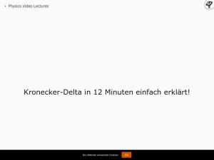 Cover: Kronecker-Delta in 12 Minuten einfach erklärt!