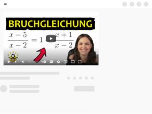 Cover: BRUCHGLEICHUNGEN lösen mit Variablen einfach erklärt – Definitionsmenge und Lösungsmenge bestimmen - YouTube