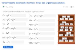 Cover: Verschnipselte Binomische Formeln - Setze das Ergebnis zusammen! | ZUM-Apps