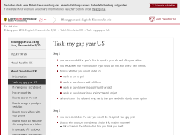 Cover: Task: my gap year US