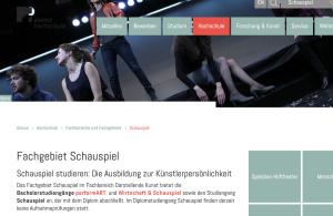 Cover: Alanus Hochschule- Studiengang Schauspiel