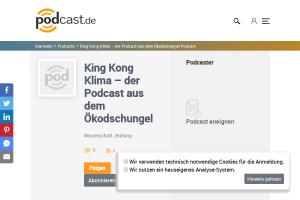 Cover: Podcast | King Kong Klima – der Podcast aus dem Ökodschungel
