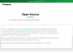 Cover: Open Source - Threema
