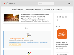 Cover: Schülerwettbewerbe in  Sport / Tanz / Wandern