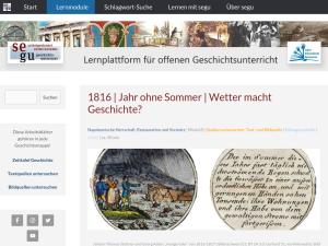 Cover: 1816 - Jahr ohne Sommer - Wetter macht Geschichte | segu