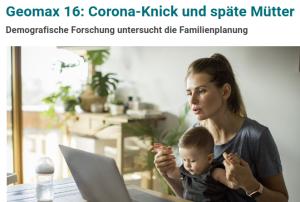 Cover: Geomax 16: Corona-Knick und späte Mütter |  max-wissen.de