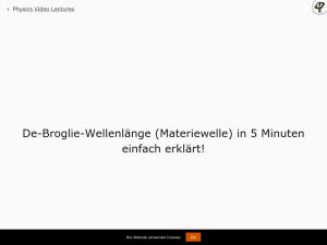 Cover: De-Broglie-Wellenlänge in 5 Minuten erklärt