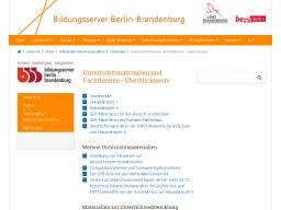 Cover: Unterrichtsmaterialien und Fachthemen - Überblicksseite | Berlin-Brandenburg Bildungsserver
