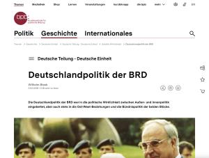 Cover: Deutschlandpolitik der BRD