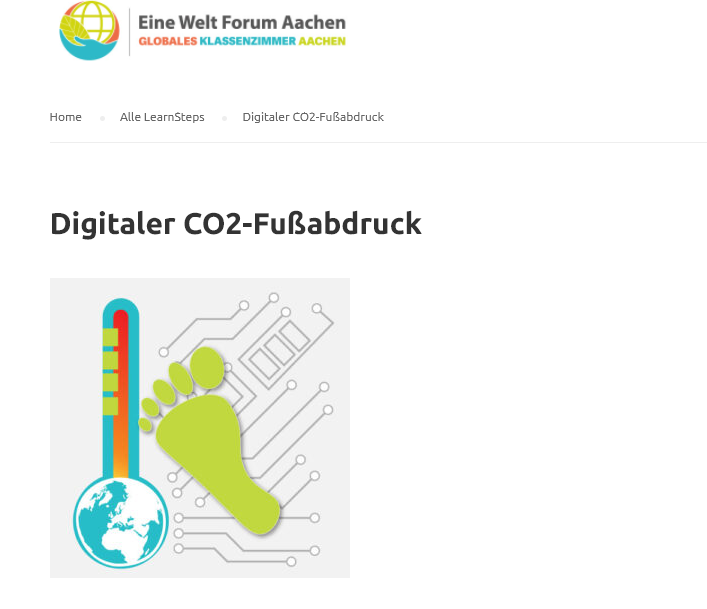 Cover: Digitaler CO2-Fußabdruck – LearnSteps
