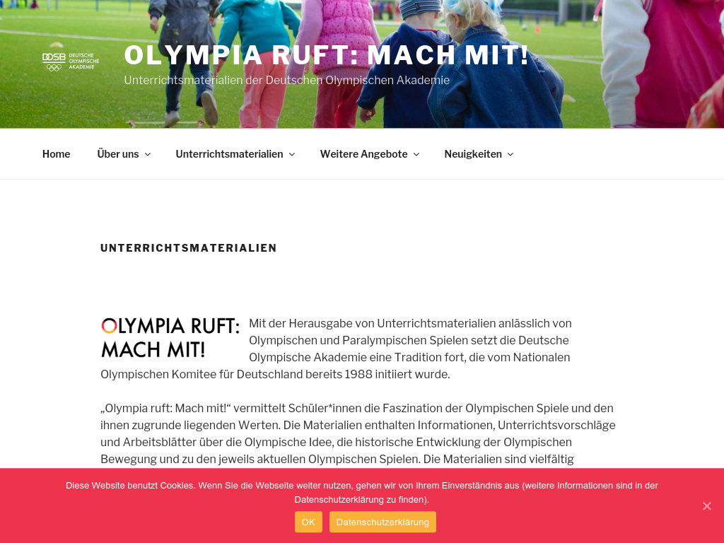 Cover: Unterrichtsmaterialien | Olympia ruft: Mach mit!