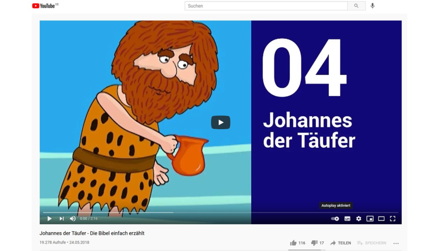 Cover: Johannes der Täufer - Die Bibel einfach erzählt - YouTube