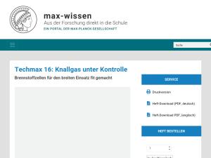Cover: Techmax 16: Knallgas unter Kontrolle |  max-wissen.de