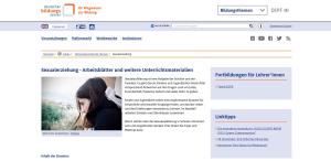 Cover: Sexualerziehung - Arbeitsblätter und weitere Unterrichtsmaterialien - Deutscher Bildungsserver