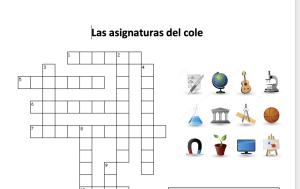 Cover: Las asignaturas | Crucigrama