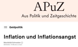 Cover: Inflation und Inflationsangst | bpb.de