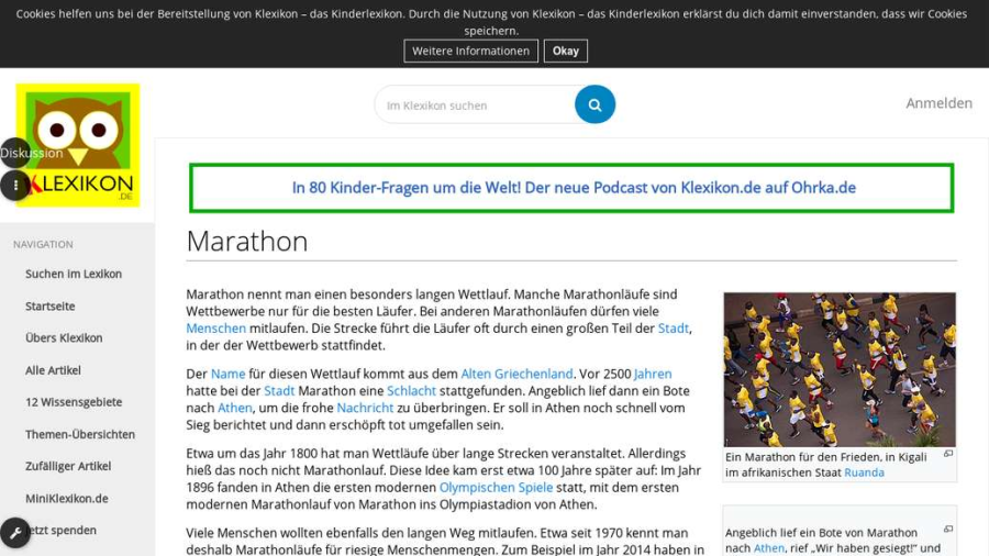 Cover: Klexikon Eintrag - Marathon