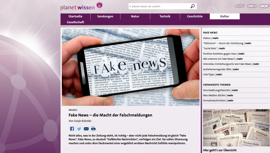 Cover: Fake-News und Filterblasen