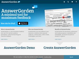 Cover: AnswerGarden » ...- Plant a Question, Grow Answers! Generate a live word cloud with your audience.