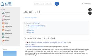 Cover: Widerstand gegen Hitler / 20. Juli 1944 - ZUM-Unterrichten