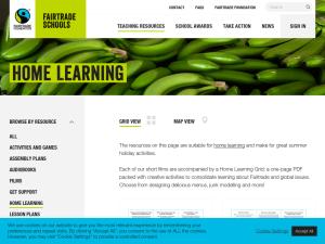 Cover: Fairtrade School - Home Learning Materials