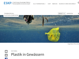 Cover: Plastik in Gewässern | ESKP Themenspezial