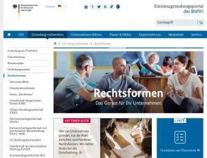 Cover: Rechtsformen | BMWi-Existenzgründungsportal