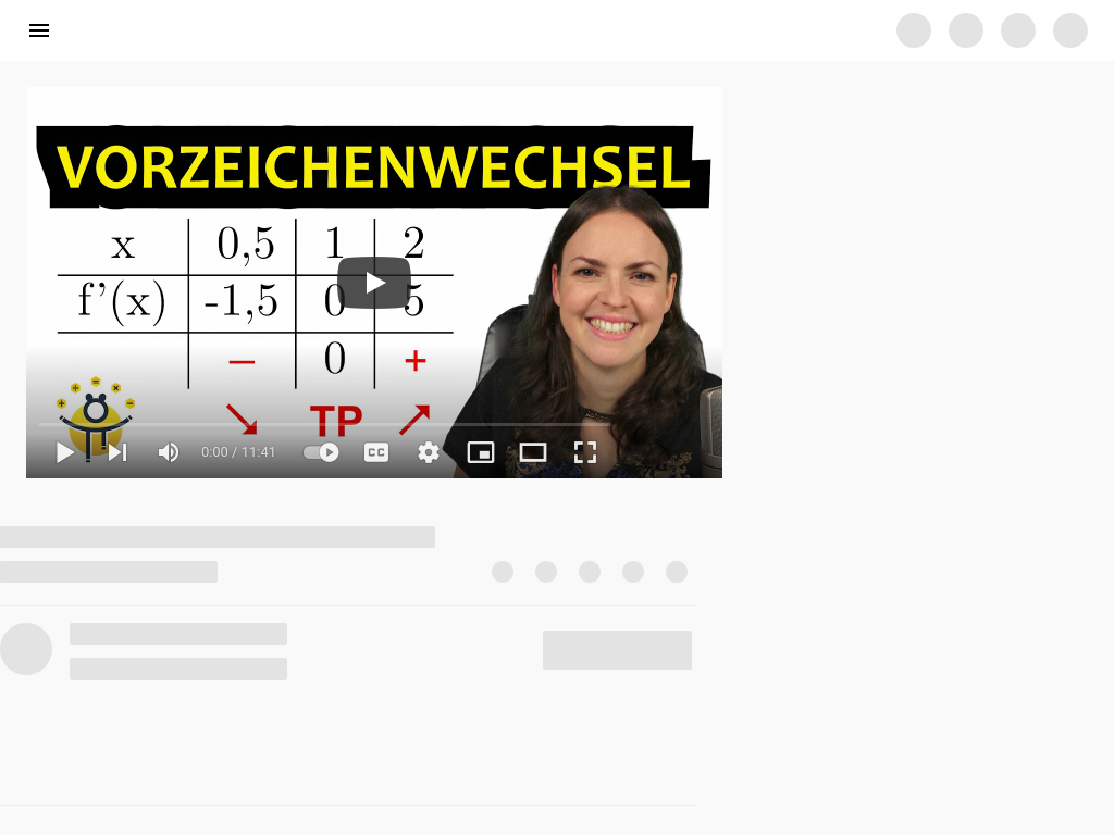 Cover: EXTREMA Vorzeichenwechsel Kriterium – Hochpunkt Tiefpunkt berechnen - YouTube