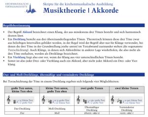 Cover: Musiktheorie: Akkorde