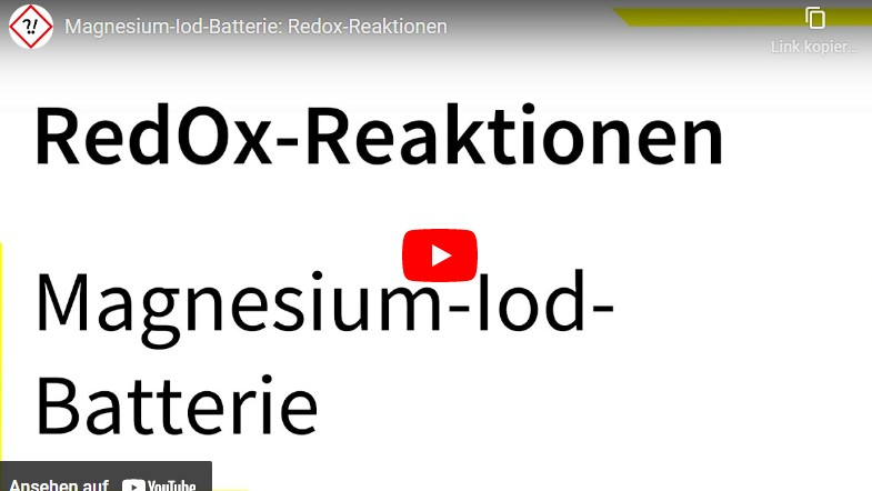 Cover: Magnesium-Iod-Batterie: Redox-Reaktionen
