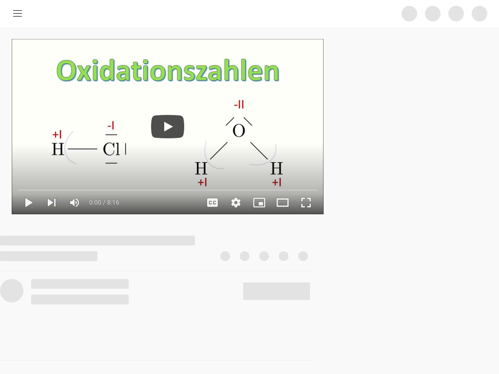 Cover: Oxidationszahlen (Erklärvideo von LED@YouTube)