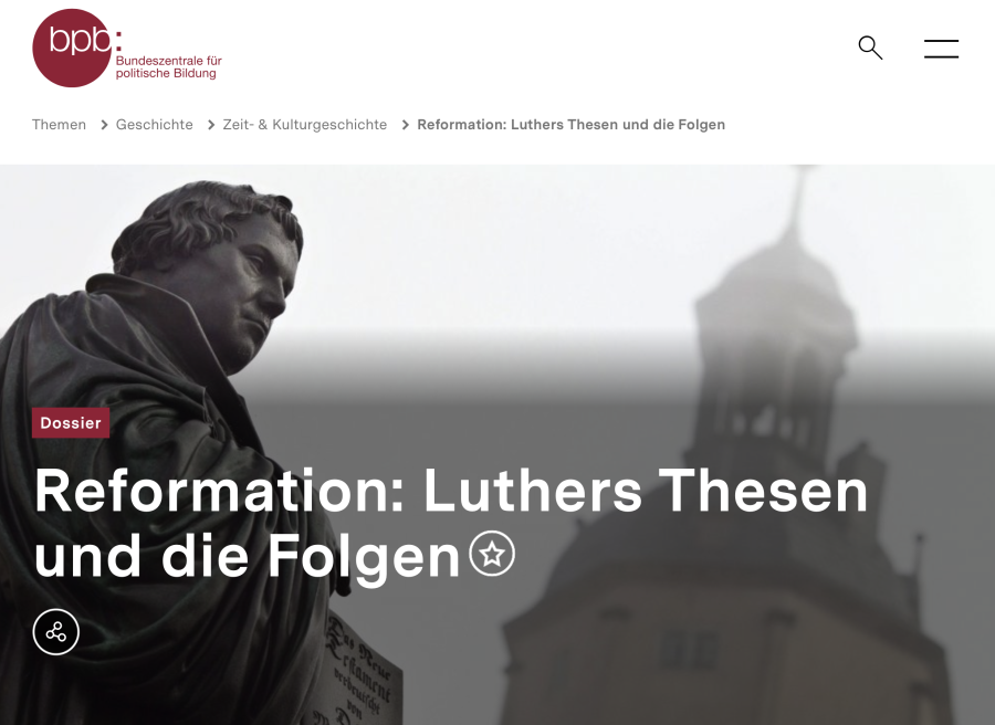 Cover: Reformation: Luthers Thesen und die Folgen