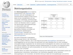 Cover: Matrixorganisation - wikipedia.org