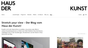 Cover: Blog | Haus der Kunst