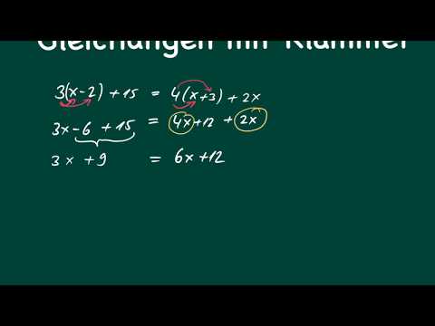 Cover: Gleichungen mit Klammer lösen - YouTube