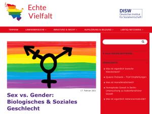Cover: Sex vs. Gender: Biologisches & Soziales Geschlecht   – Echte Vielfalt