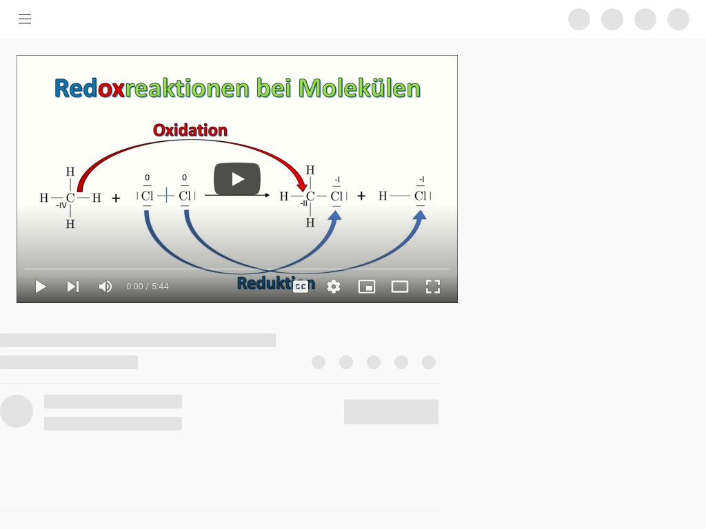 Cover: Redoxreaktionen bei Molekülen (Erklärvideo von LED@YouTube)