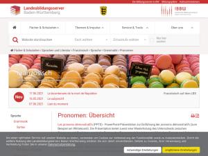 Cover: Pronomen: Übersicht — Landesbildungsserver Baden-Württemberg