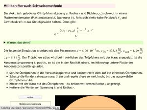 Cover: MILLIKAN-Versuch - Schwebemethode (Simulation)