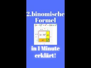 Cover: ⚡️ 2.binomische Formel in 1 min erklärt | #Shorts | ObachtMathe