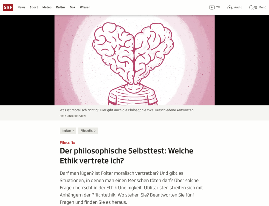 Cover: Der philosophische Selbsttest: Welche Ethik vertrete ich?