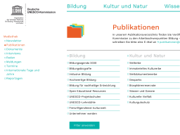 Cover: Publikationen | Deutsche UNESCO-Kommission