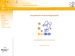Cover: Europäische ScienceOlympiade